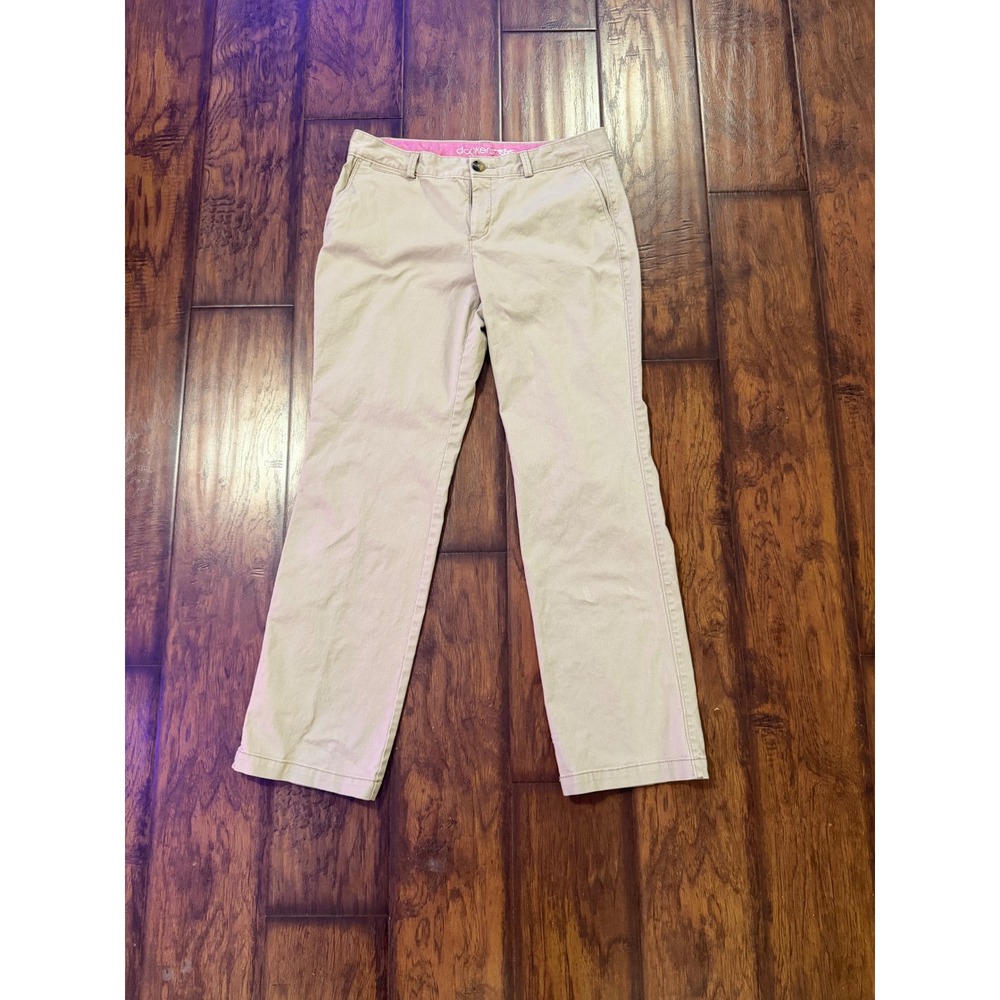 Dockers Chino Pants Womens 12 Khaki Excellent Straight Leg Cotton Stretch